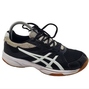 Asics Gel Upcourt 3 Womens Size 7 Athletic Volleyball Black/White Shoes 1072A031